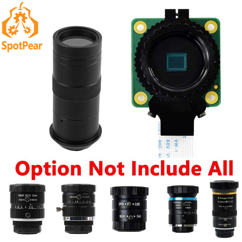 Raspberry Pi Hq Camera Microscope Lens - Raspberry Pi HQ-camera Hoge kwaliteit telefoto/100X-microscoop/zoom